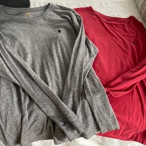 (2) Polo Ralph Lauren long sleeve t-shirts.